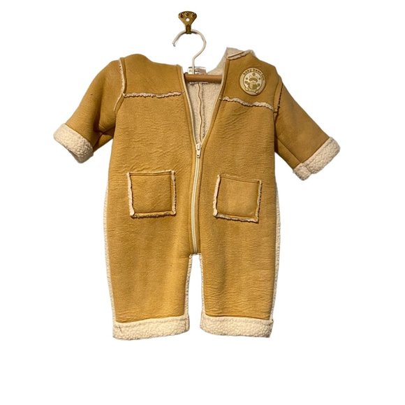 Simply Basic Baby Bear Fun size 3/6 Month kids onesie with teddy lining - Picture 1 of 8